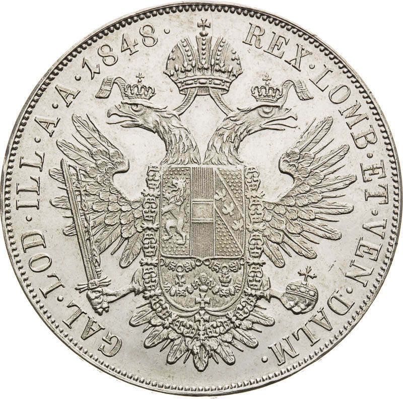Convention Thaler 1848 - back