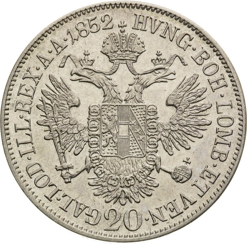 20 Kreutzer 1852 - back