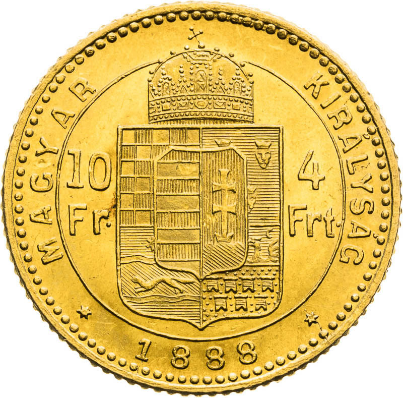 4 Forint 1888 - back