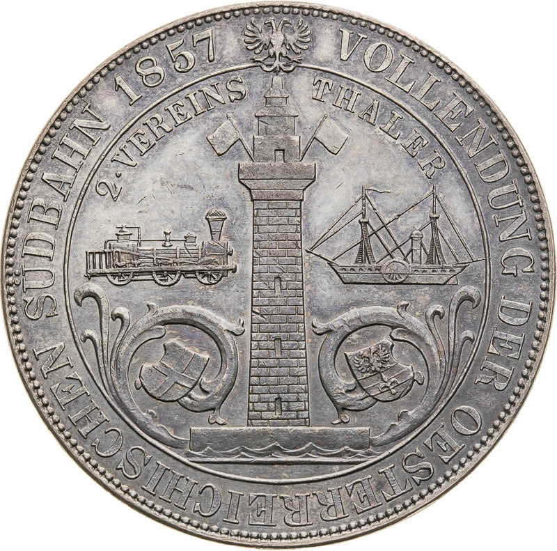 2 Thaler 1857 - back