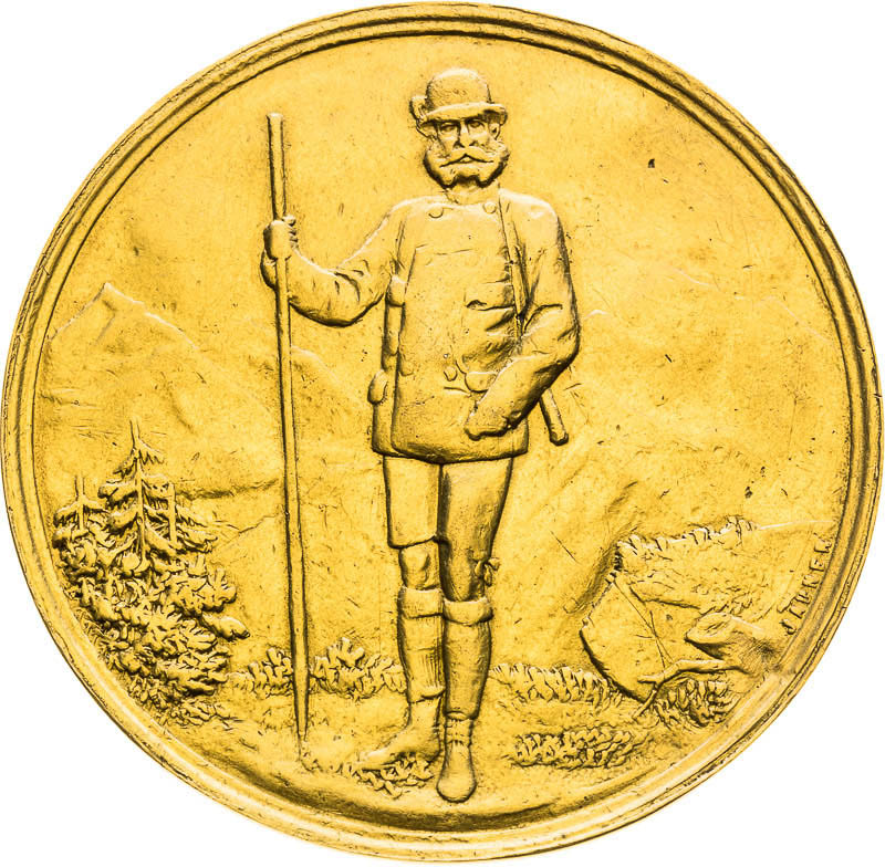 Gold Medal 1889 - 4 Ducats - back
