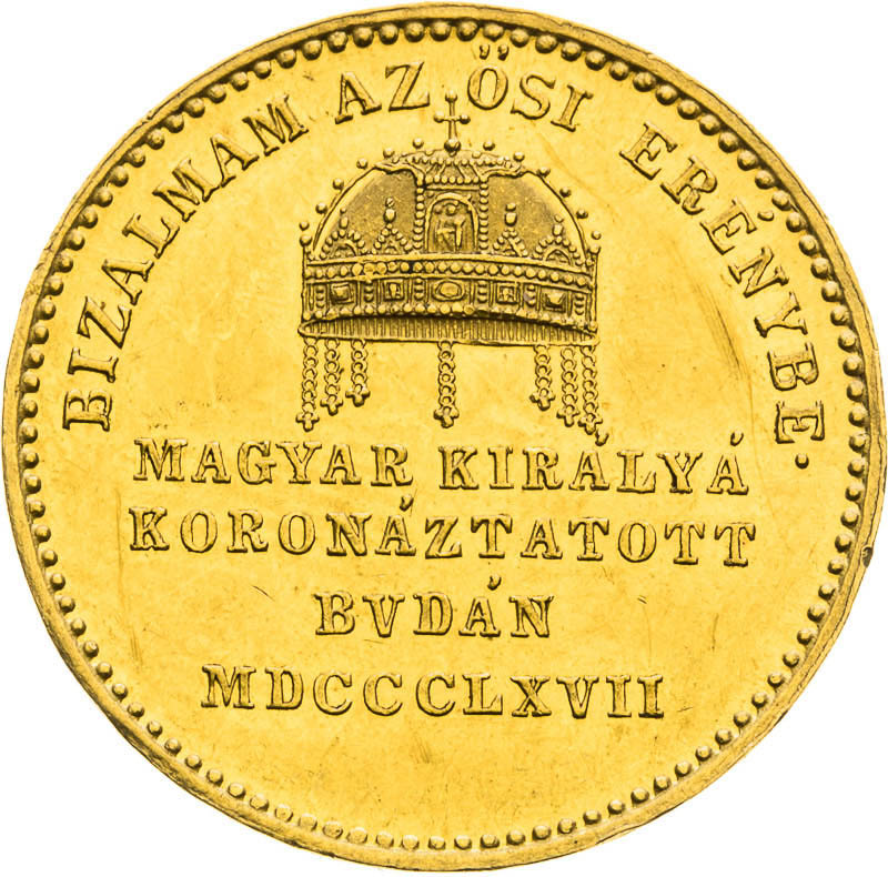 Gold Token 1867 - Ducat - back
