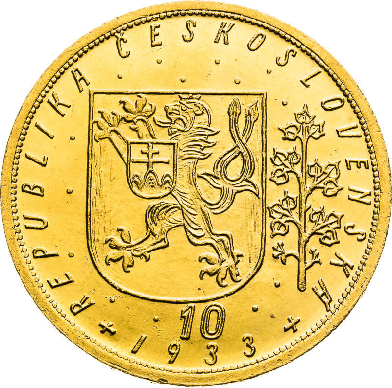 10 Ducats 1933 - front