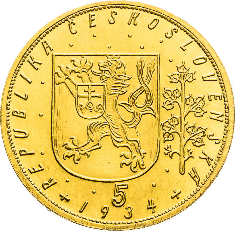 5 Ducats 1934 - front