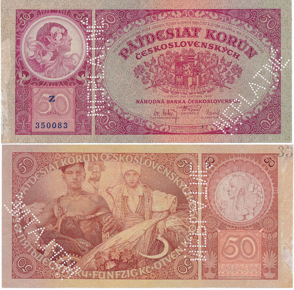 50 Koruna 1929 (specimen) - front