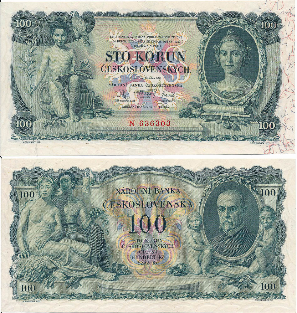 100 Koruna 1931 - front