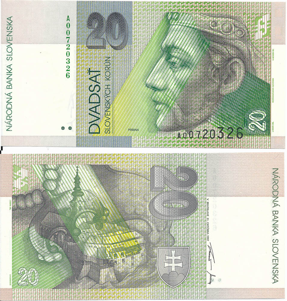 20 Koruna 1997 - back