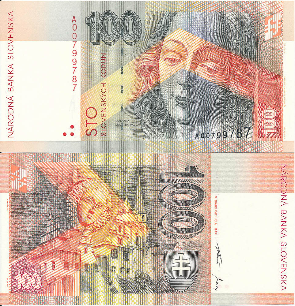 100 Koruna 1999 - back