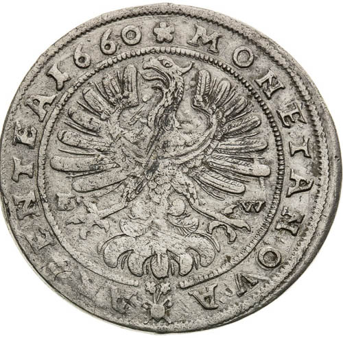 XV Kreutzer 1660 - back