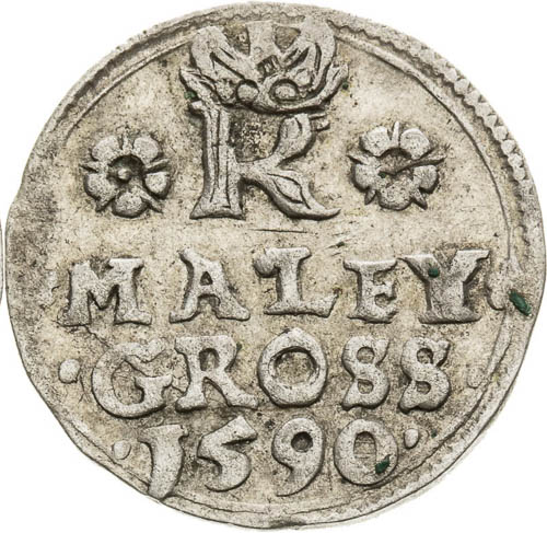 Kleingroschen 1590 - back
