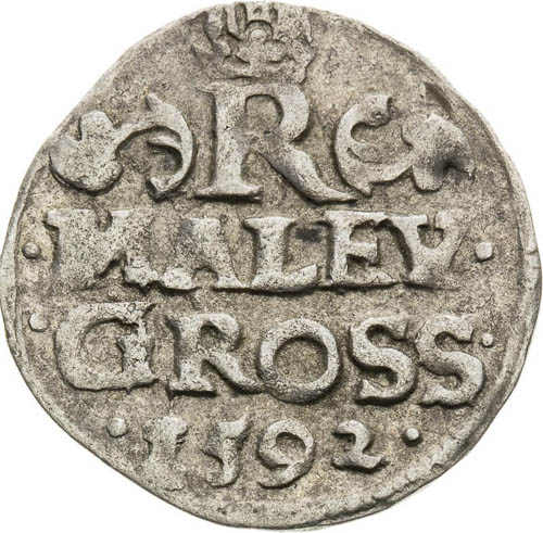 Kleingroschen 1592 - back