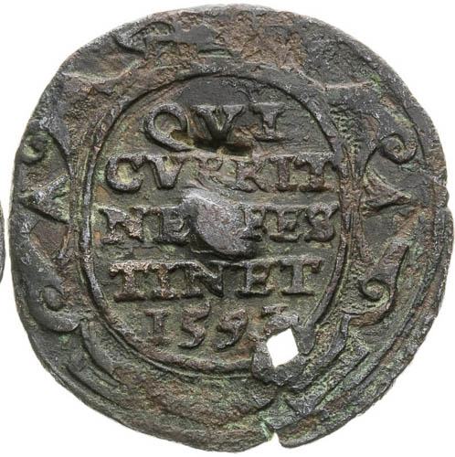 Raitpfennig 1592 - back