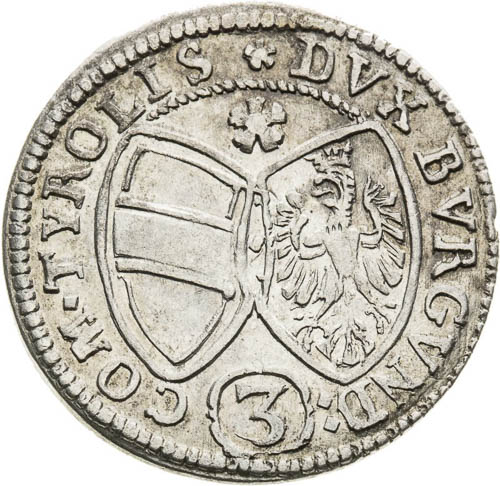 3 Kreutzer 1645 - back