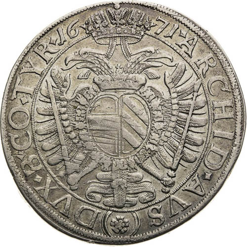 Thaler 1671 - back