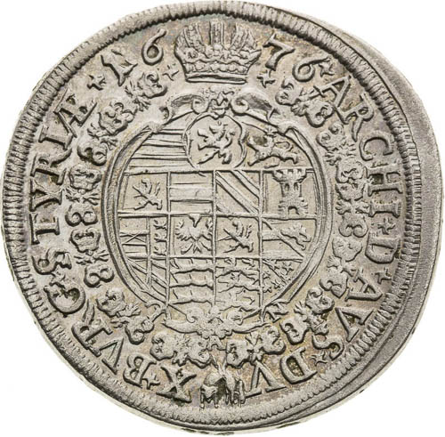 XV Kreutzer 1676 - back