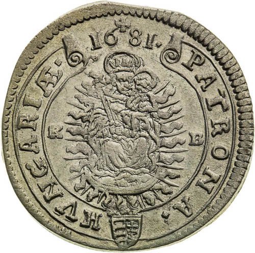 XV Kreutzer 1681 - back