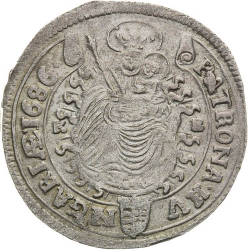 XV Kreutzer 1686 - back