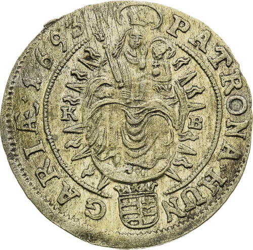 XV Kreutzer 1693 - back