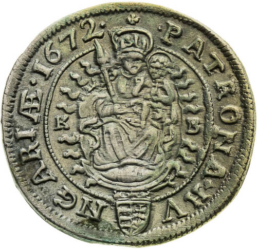VI Kreutzer 1672 - back