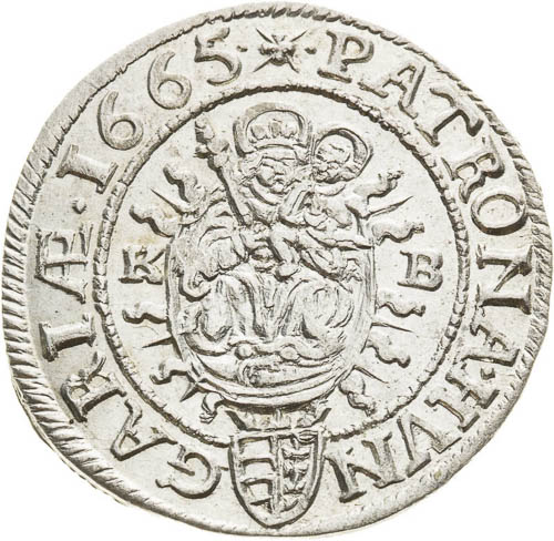 3 Kreutzer 1665 - back