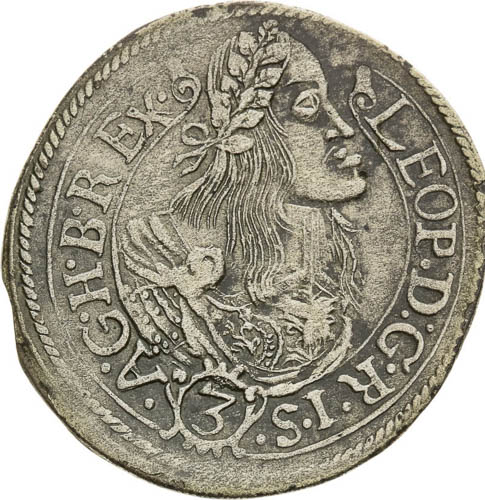 3 Kreutzer 1662 - front