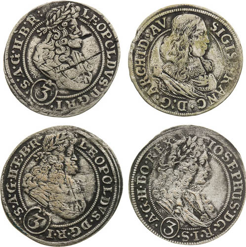 3 Kreutzer (4 pcs)  - front