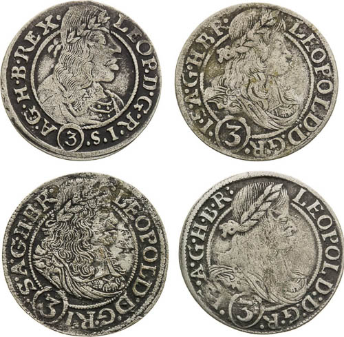 3 Kreutzer (4 pcs) - front