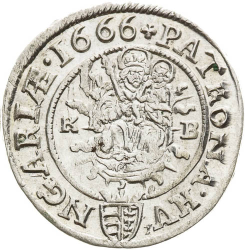 3 Kreutzer 1666 - back