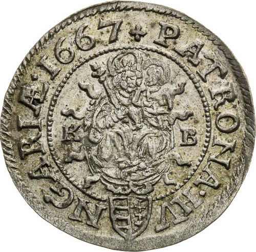 3 Kreutzer 1667 - back