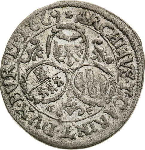 3 Kreutzer 1669 - back