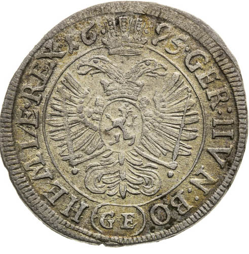 3 Kreutzer 1695 - back