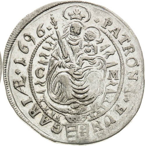 3 Kreutzer 1696 - back