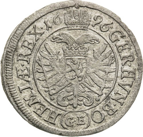 3 Kreutzer 1696  - back