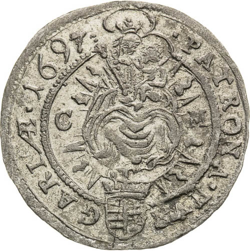 3 Kreutzer 1697 - back