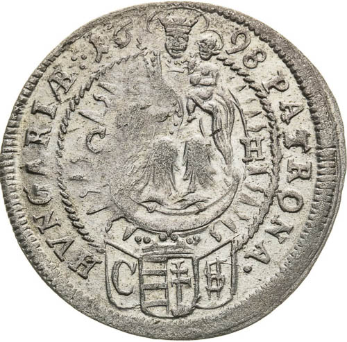 3 Kreutzer 1698 - back