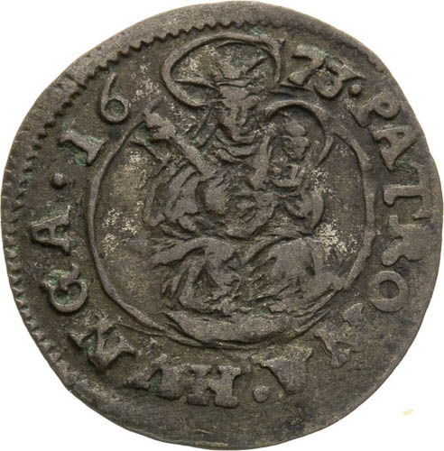 Denar 1673 - back