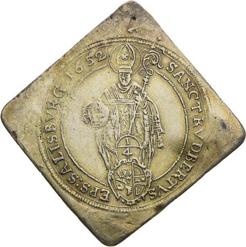 1/4 Thaler Klippe  1652 - back