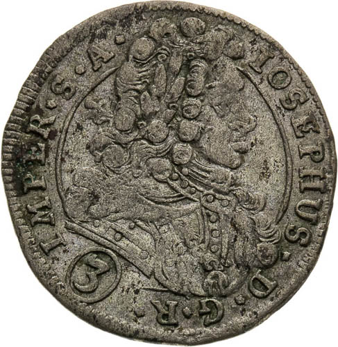 3 Kreutzer 1709 - front