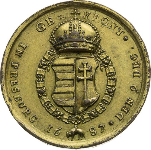 Coronatiion medal 1687 - back