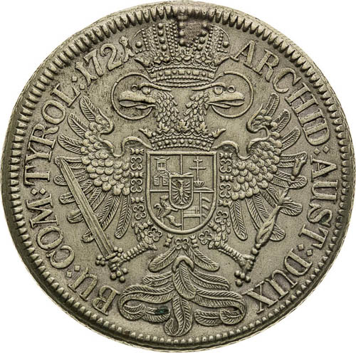 Thaler 1721 (forgery) - back