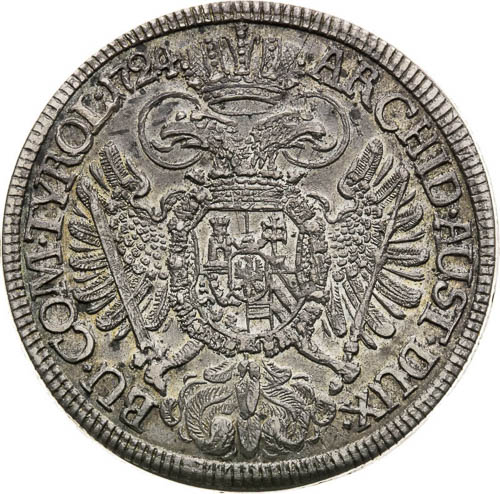 1/2 Thaler 1724 - back