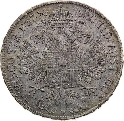 Thaler 1767 - back