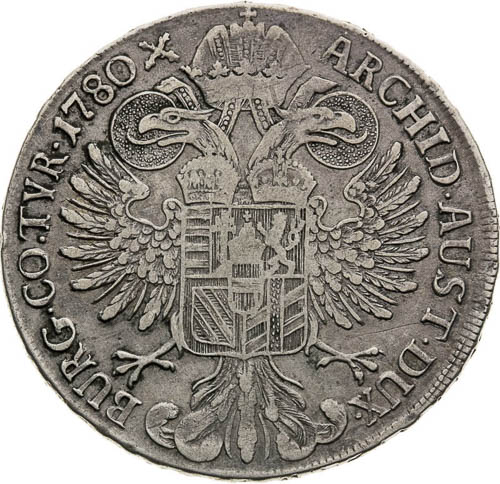 Tolar 1780 - revers