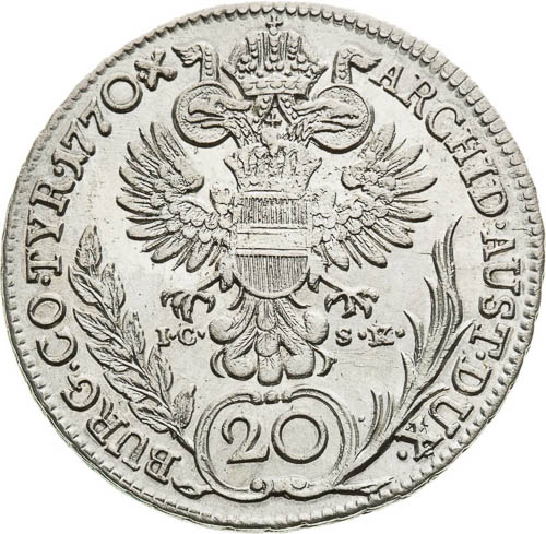 20 Kreutzer  - back