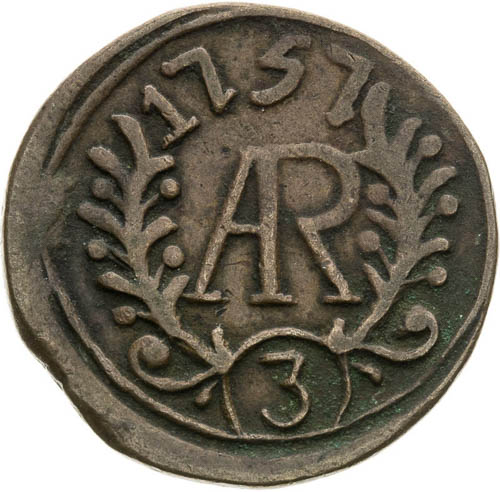 3 Kreutzer 1757 - back