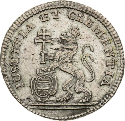 Silver token 1740 - back