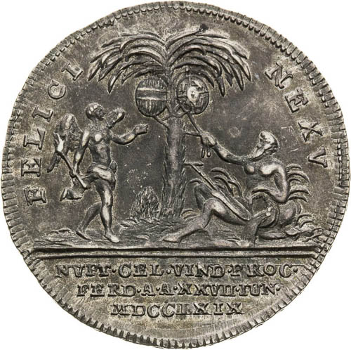 Silver token 1769 - back