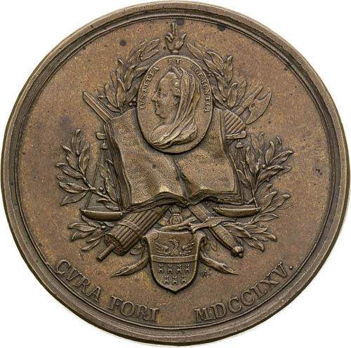 Bronze Medal 1765 - back