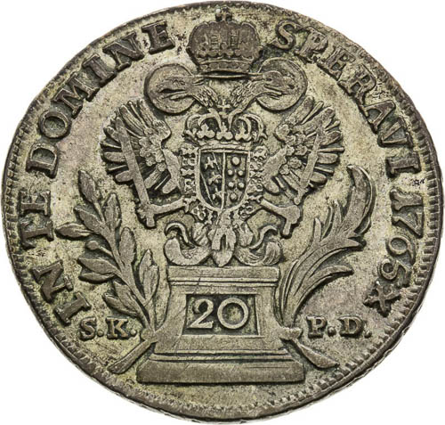 20 Kreutzer 1765 - back