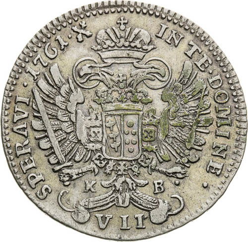 VII Kreutzer 1761 - back